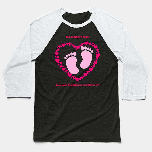 Tiny Steps, Infinite Love Baseball T-Shirt by silyu